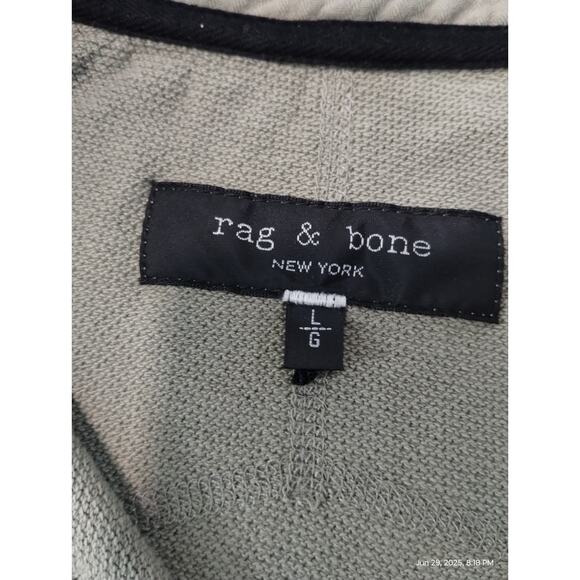 Rag & Bone Mens Size Large Waffle knit Henley Grungecore Distressed Shirt Preppy - Picture 9 of 11